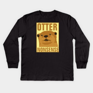 Otter Nonsense - pun life Kids Long Sleeve T-Shirt